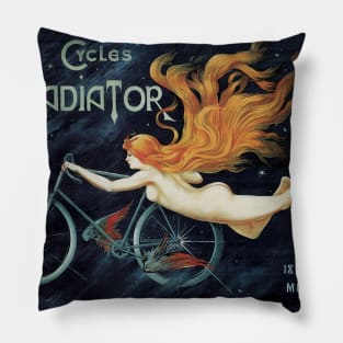 Gladiator Cycles Art Nouveau Pillow