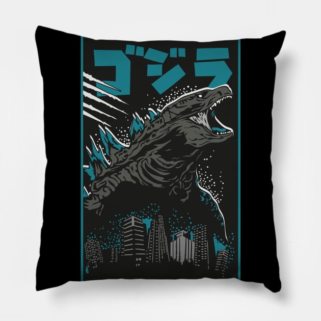 team godzilla Pillow by PaperHead