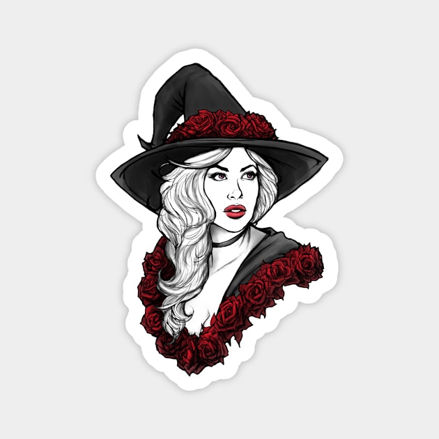 Rose Witch (Color) Magnet by Art of Ariel Burgess