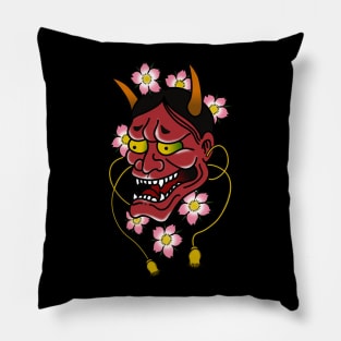 Traditional Hannya Mask Pillow