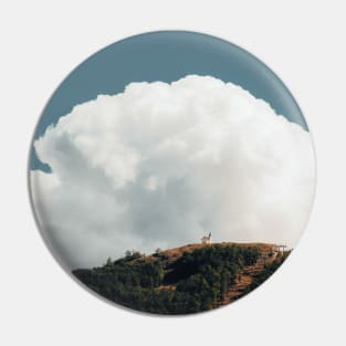 Lonely Mountain House in the Clouds Pin