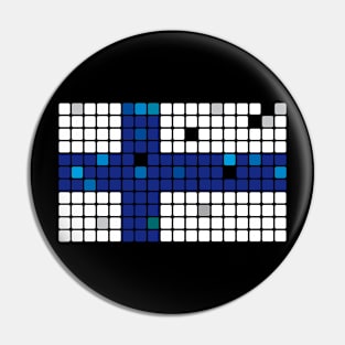 Finland Flag Mosaic Pin