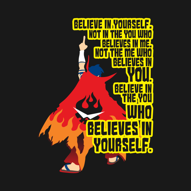 Believe In Yourself Gurren Lagann Long Sleeve TShirt TeePublic