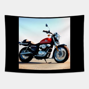 Vintage Motorcycle Desert Tapestry