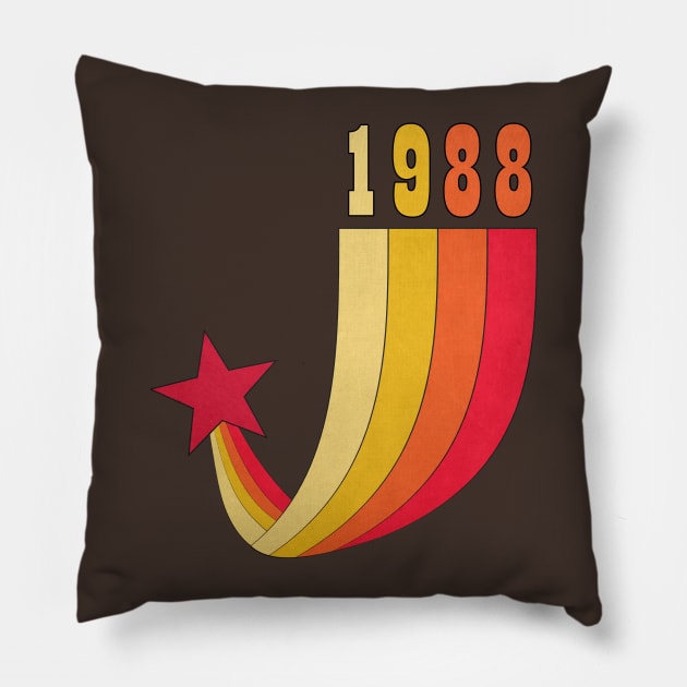 Vintage 1988 Pillow by Nerd_art