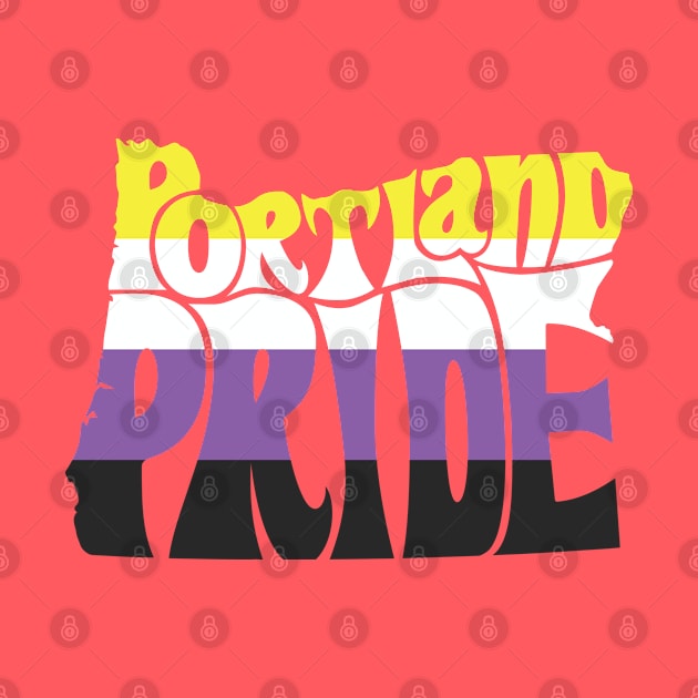 Portland Pride Festival - Non-Binary - Oregon Silhouette - No BG by LaLunaWinters