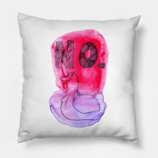 No Watercolor Duck Pillow