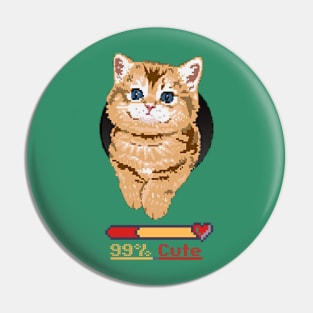 99% Cute Cat Pin