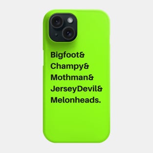 American Cryptids - Black Text Phone Case