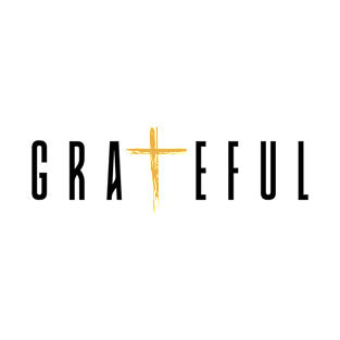 Religious Christian Jesus Faith Grateful Cross Simple T-Shirt