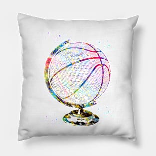 Basketball Globe Pillow