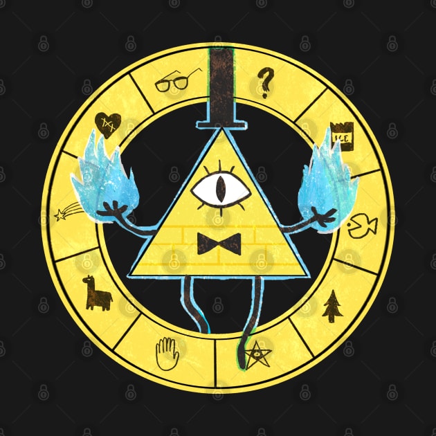 Bill Cipher - Gravity Falls (Dark background) by renaesense