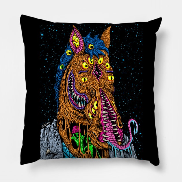 Horse Monster Pillow by Robisrael