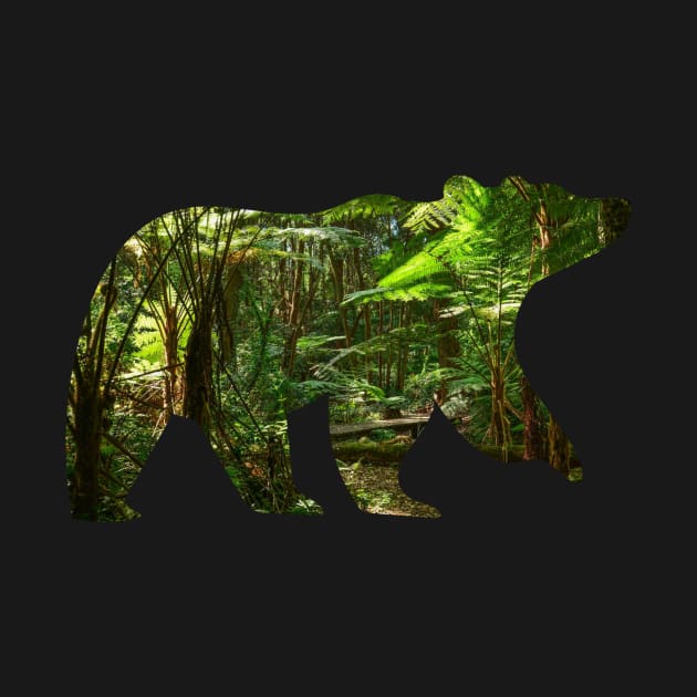 Forest bear silhouette by LukjanovArt