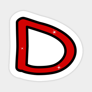 Letter D. Name with letter D. Personalized gift. Abbreviation. Abbreviation. Lettering Magnet