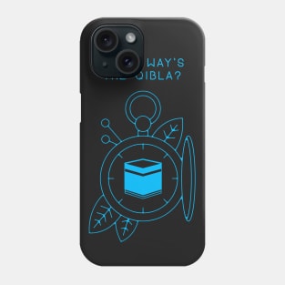 Which Way's The Qibla? Light Blue Phone Case