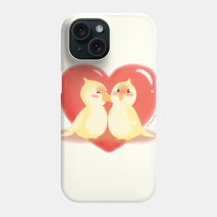 Lovebirds kiss Phone Case