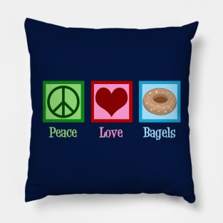 Peace Love Bagels Pillow