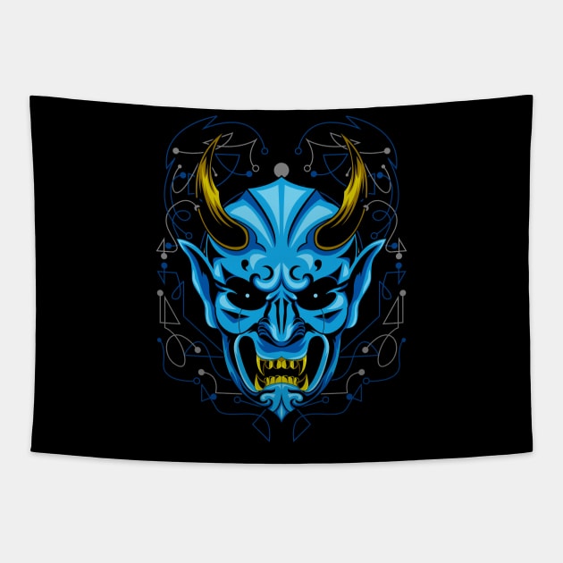 oni samurai Tapestry by SHINIGAMII