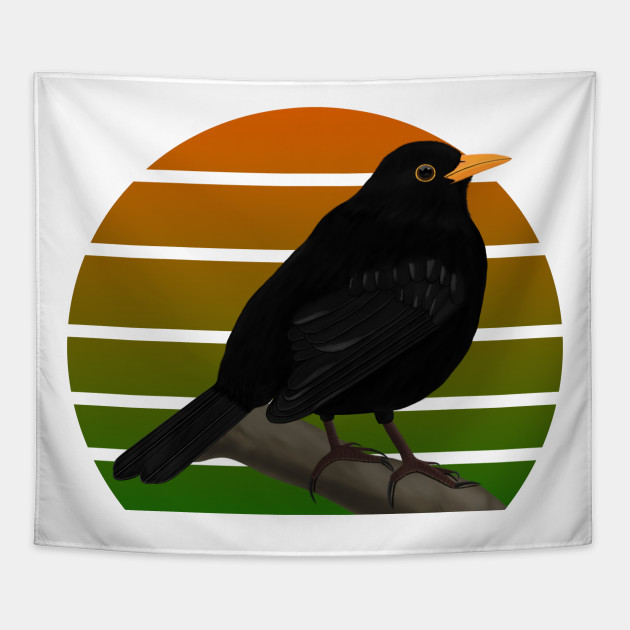 Jz Birds Blackbird Bird Animal Art Bird Gobelin Teepublic Pl