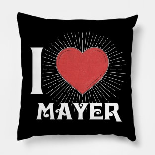 Graphic Mayer Proud Name Christmas Birthday 70s 80s 90s Vintage Styles Pillow