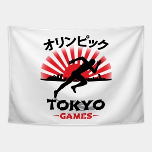 Sprinter Tokyo Olympics Track N Field Athlete Tapestry