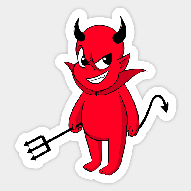 Lil’ Devil - Red Devils - Sticker | TeePublic