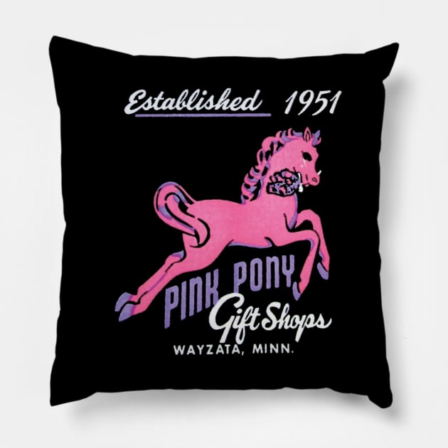 The Pink Pony Pillow by MindsparkCreative