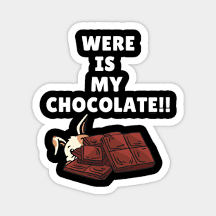 chocolate bunny Magnet