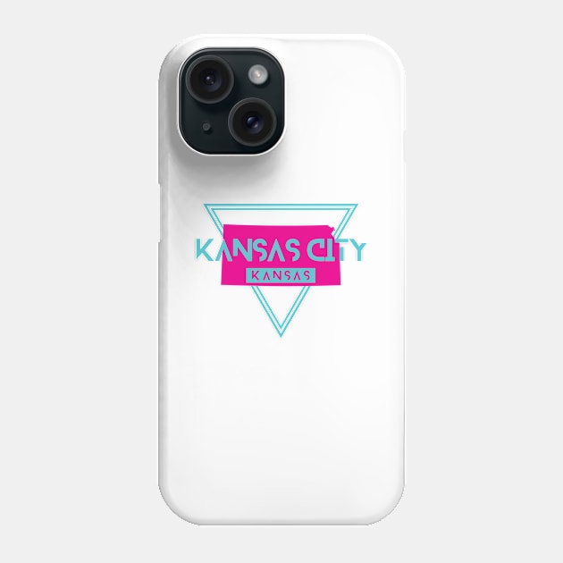 Kansas City Kansas Retro Vintage Triangle KS Phone Case by manifest