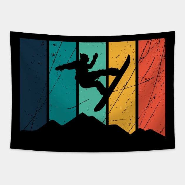 Snowboard Tshirt for a Snowboarder Tapestry by AlleyField