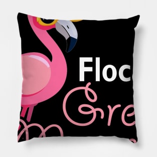 Flockin Great Mommy Flamingo Tshirt Funny Mother_s Day Gifts Pillow