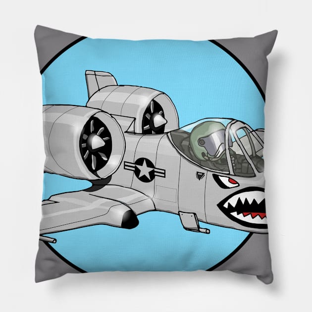 A-10 Warpiglet Pillow by Greboge Wear