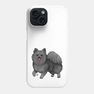 Dog - Pomeranian - Black Phone Case