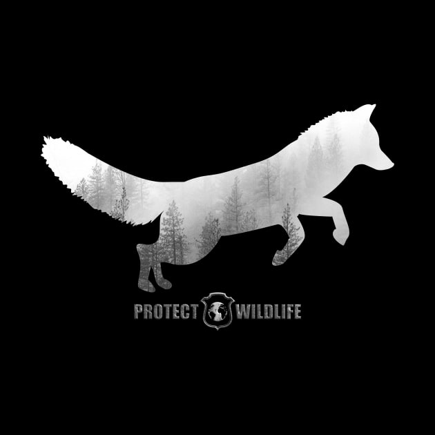 Protect Wildlife - Nature - Fox Silhouette by JTYDesigns