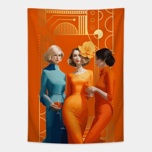 Three art deco women Tapestry