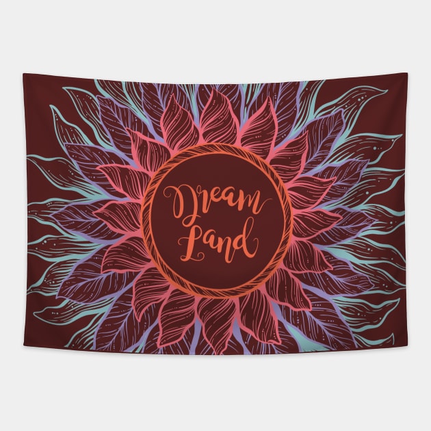 Floral mandala - dreamland - spirituality design Tapestry by OutfittersAve