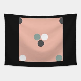 Triple Dot Pink and Teal Tapestry