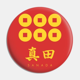 Sanada Clan kamon with text Pin