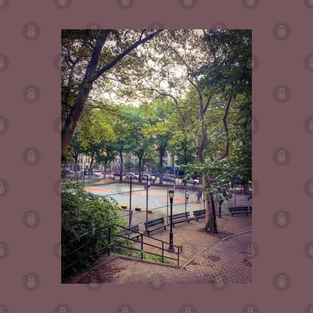 Edgecombe Park Basketball Playground Harlem New York City by eleonoraingrid