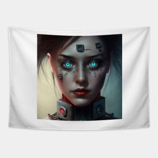 Hardwired Woman -- AI Art Tapestry