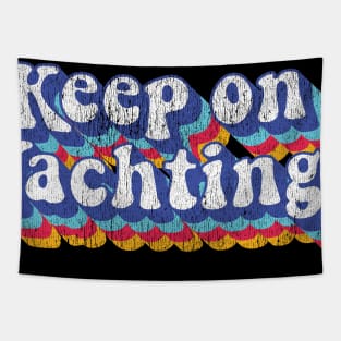 Psychedelic Fade Yacht Rock Party Boat Drinking graphic Tapestry