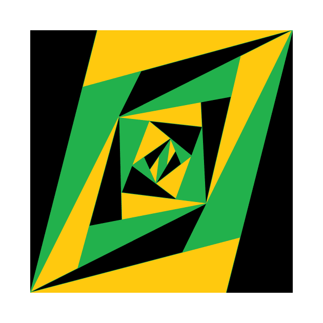 green black and yellow triangles by OmarZArtShop