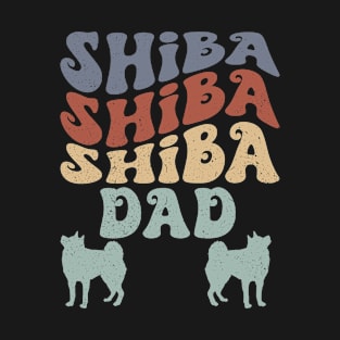 Retro Shiba Dad Shiba Inu Dog Owner T-Shirt