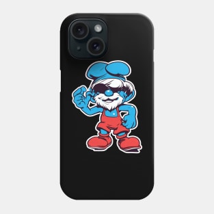 cool 80s style smurf Phone Case