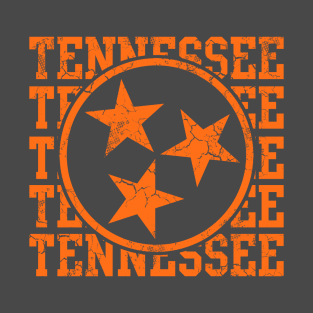 Tennessee State Flag Distressed Graphic T-Shirt