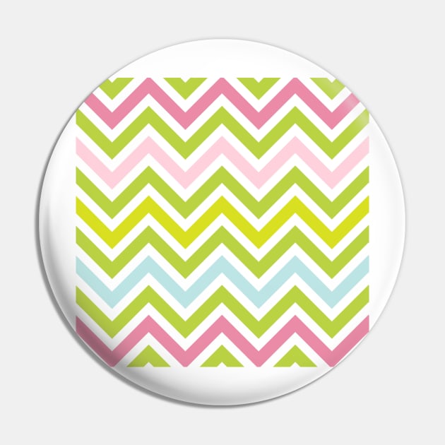 Pink & Green Stripes Pin by StripePatterns