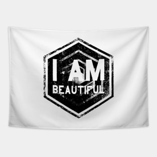 I AM Beautiful - Affirmation - Black Tapestry