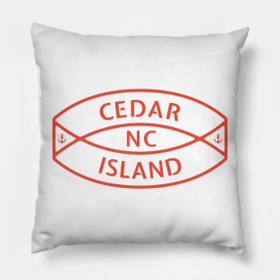 Cedar Island, NC Summertime Vacationing Anchor Ring Pillow