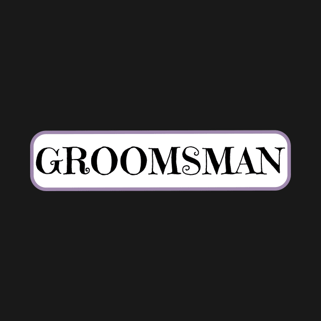 Groomsman on wedding day by designInk